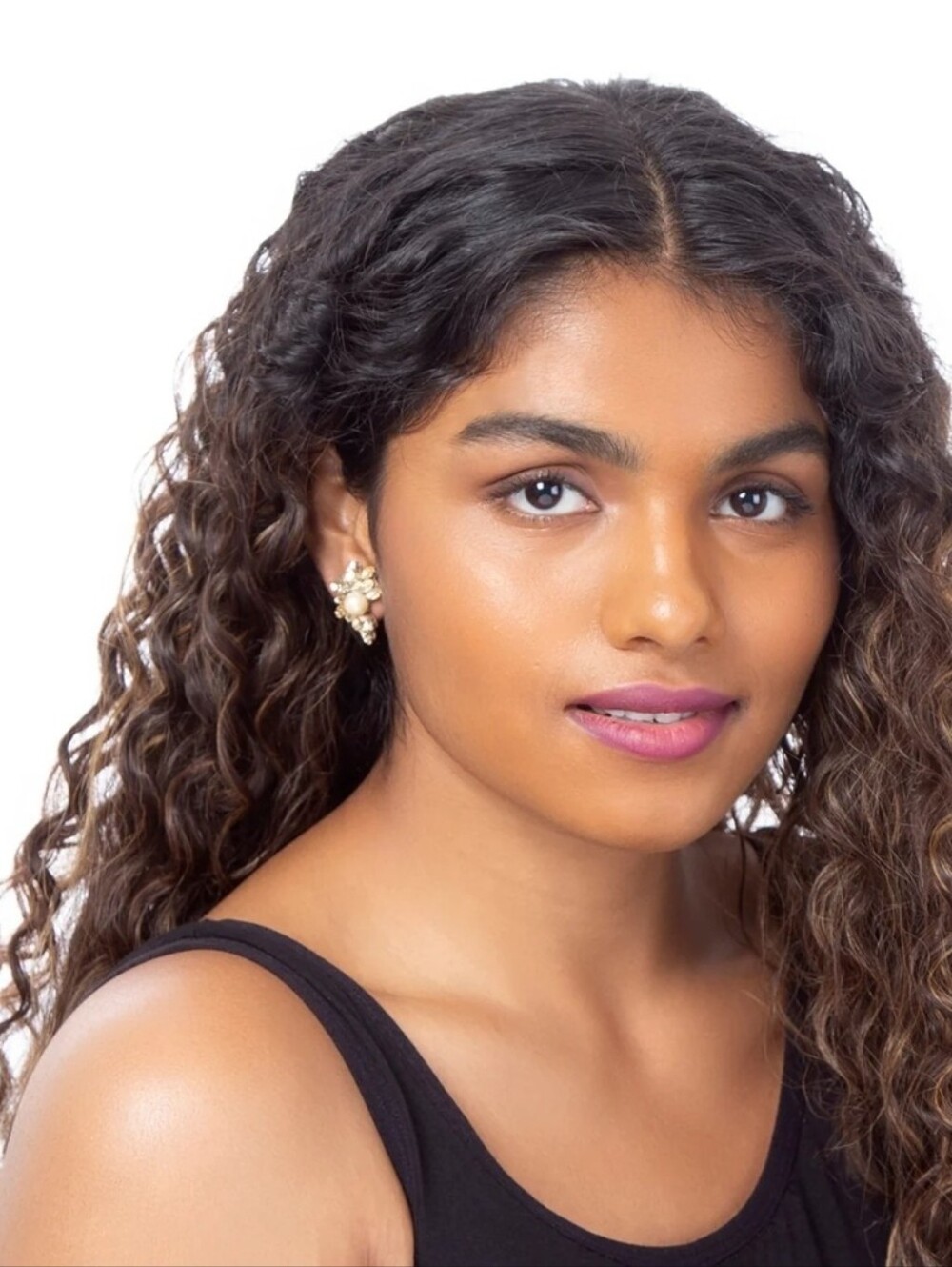 Deepa Gurnani Sahana Crystal Cluster Clip-On Earrings - Gold Pearl & Silver